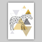Set of 3 Scandinavian GEOMETRIC YELLOW & Grey ZEBRA Art Prints