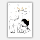 NURSERY Set of 5 PRINCE STAG, Dog, Bear, Little Prince, Love you to the Moon and Back Scandinavian Gallery Wall Art Prints Picture Posters
