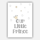 NURSERY Set of 5 PRINCE STAG, Dog, Bear, Little Prince, Love you to the Moon and Back Scandinavian Gallery Wall Art Prints Picture Posters