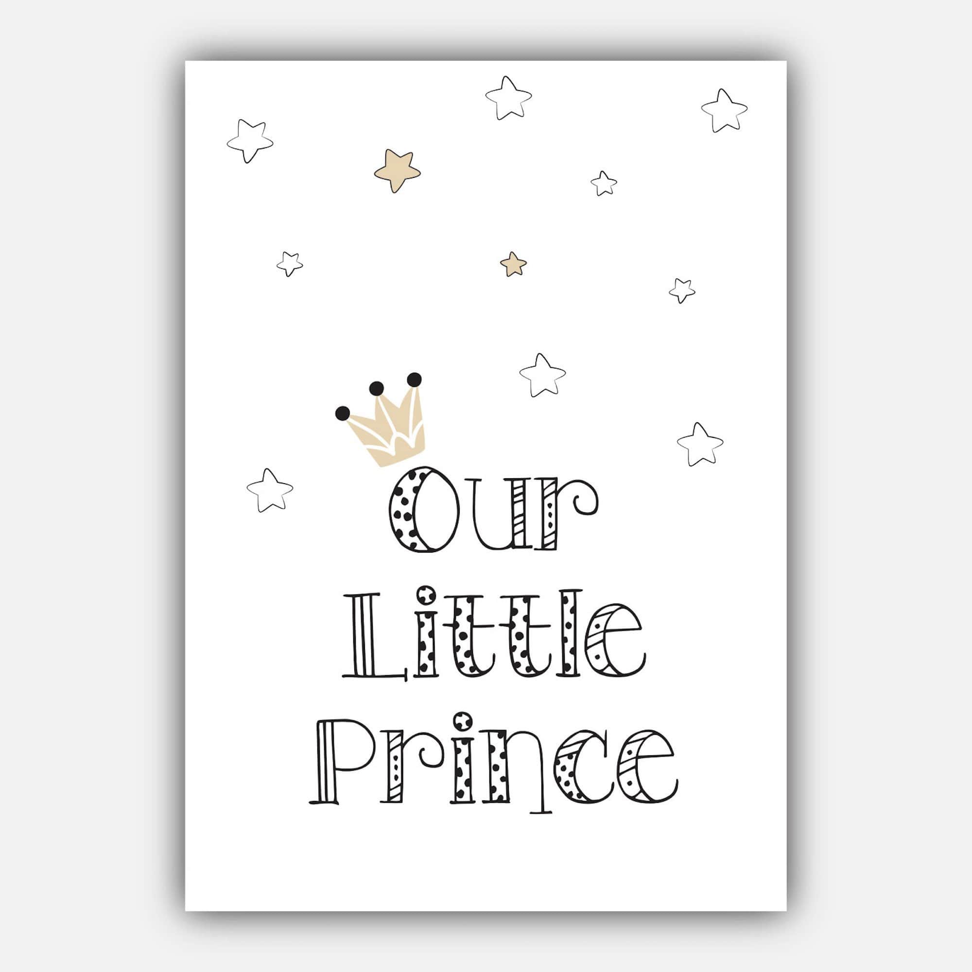 NURSERY Set of 5 PRINCE STAG, Dog, Bear, Little Prince, Love you to the Moon and Back Scandinavian Gallery Wall Art Prints Picture Posters