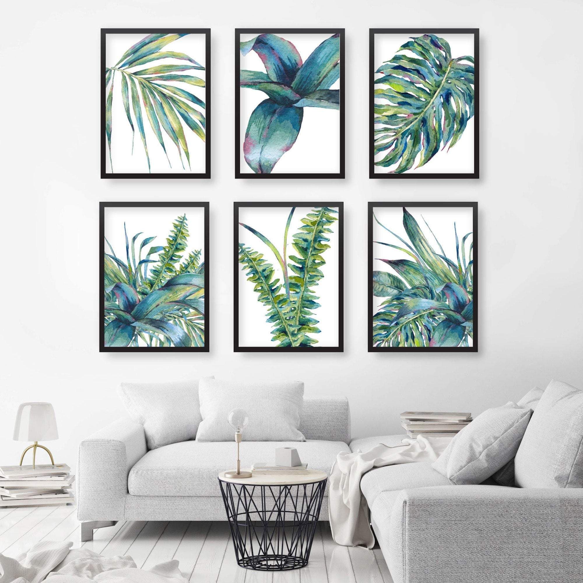 BOTANICAL set of 6 art PRINTS from Original Watercolour painting artwork perfect gallery pictures wall