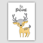 NURSERY Set of 3 Animals Wall Art Quote Prints in Yellow and Grey