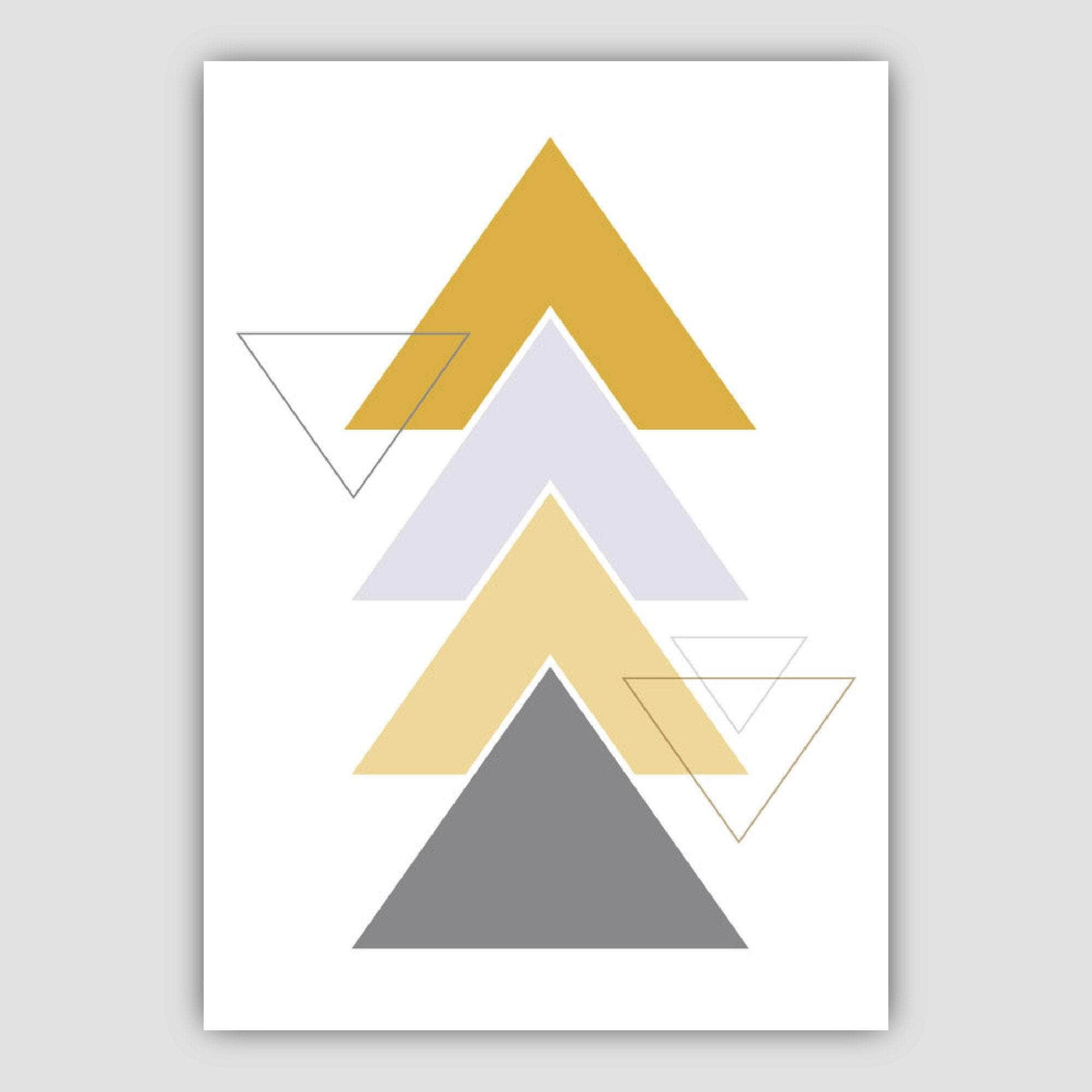 Set of 5 Gallery Wall Art Yellow and Grey Art Prints Jungle Art Print Elephant Lion Giraffe GEOMETRIC Wall Pictures Posters Artwork