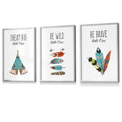 NURSERY Prints Set of 3 Tribal Wall Art Quote Prints Dream Big / FRAMED Kids Wall Art | Artze Wall Art UK