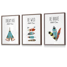 NURSERY Prints Set of 3 Tribal Wall Art Quote Prints Dream Big / FRAMED Kids Wall Art | Artze Wall Art UK