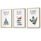 NURSERY Prints Set of 3 Tribal Wall Art Quote Prints Dream Big / FRAMED Kids Wall Art | Artze Wall Art UK
