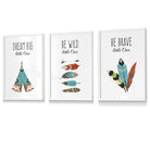 NURSERY Prints Set of 3 Tribal Wall Art Quote Prints Dream Big / FRAMED Kids Wall Art | Artze Wall Art UK