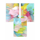 Set of 3 Abstract Bright Painted Fractal Wall Art Prints Framed Colourful Posters | Artze Wall Art UK