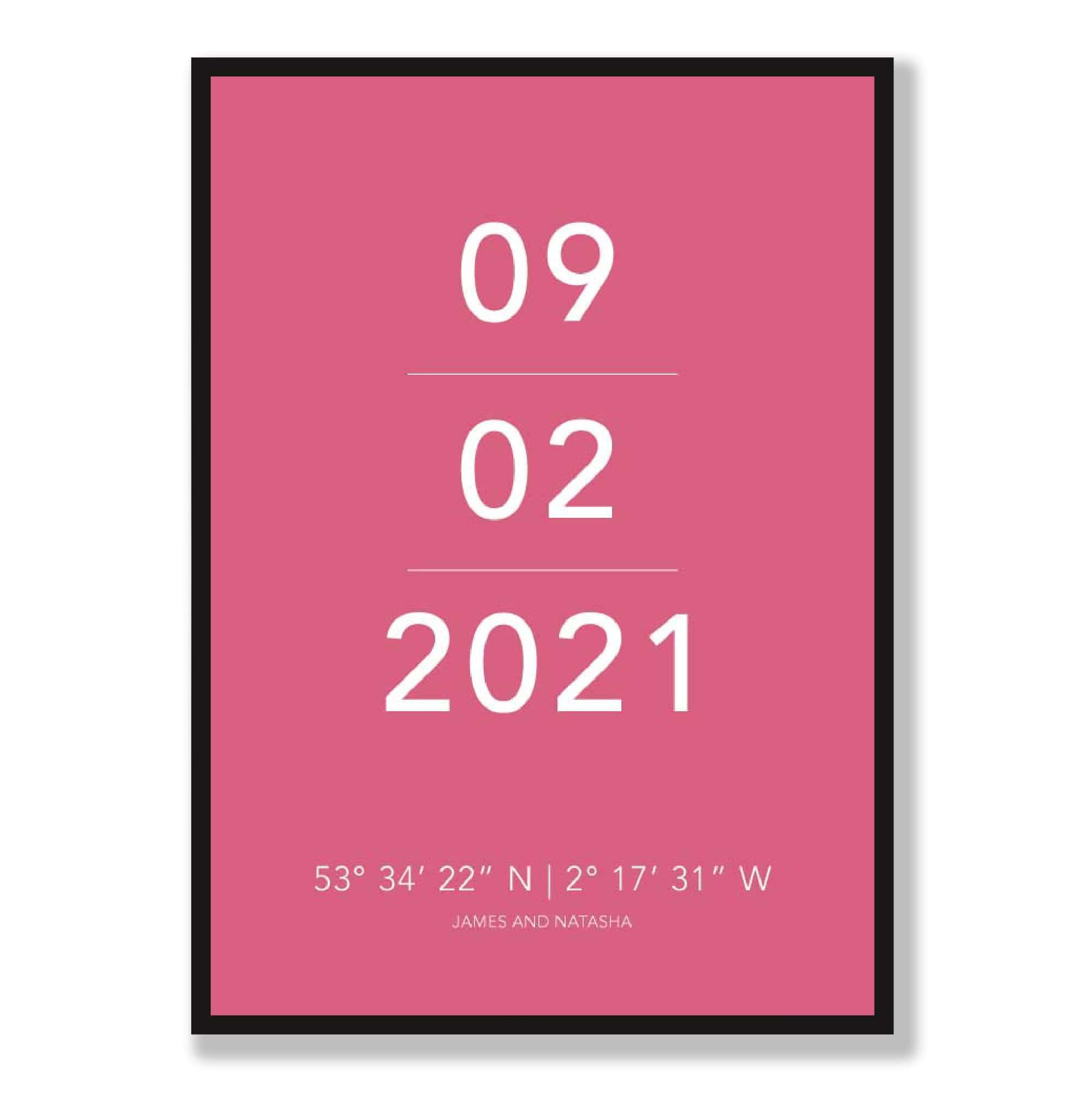 Special Date Print, Personalised Home Print, Anniversary Gift, New Home Print, Birthday Gift, Christmas Gift, Custom Colours Poster