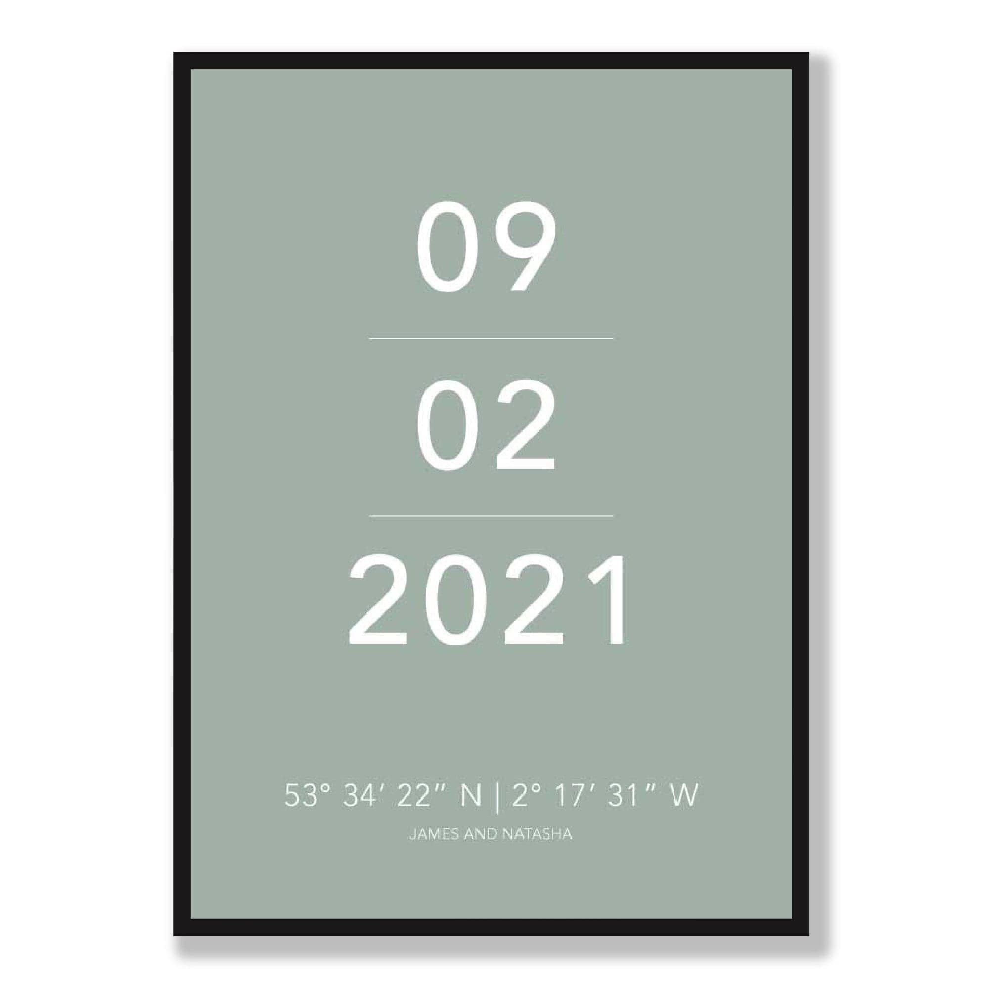 Special Date Print, Personalised Home Print, Anniversary Gift, New Home Print, Birthday Gift, Christmas Gift, Custom Colours Poster