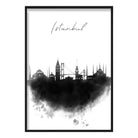 Istanbul Watercolour Skyline Cityscape Print