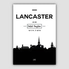 Lancaster City Skyline Cityscape Print