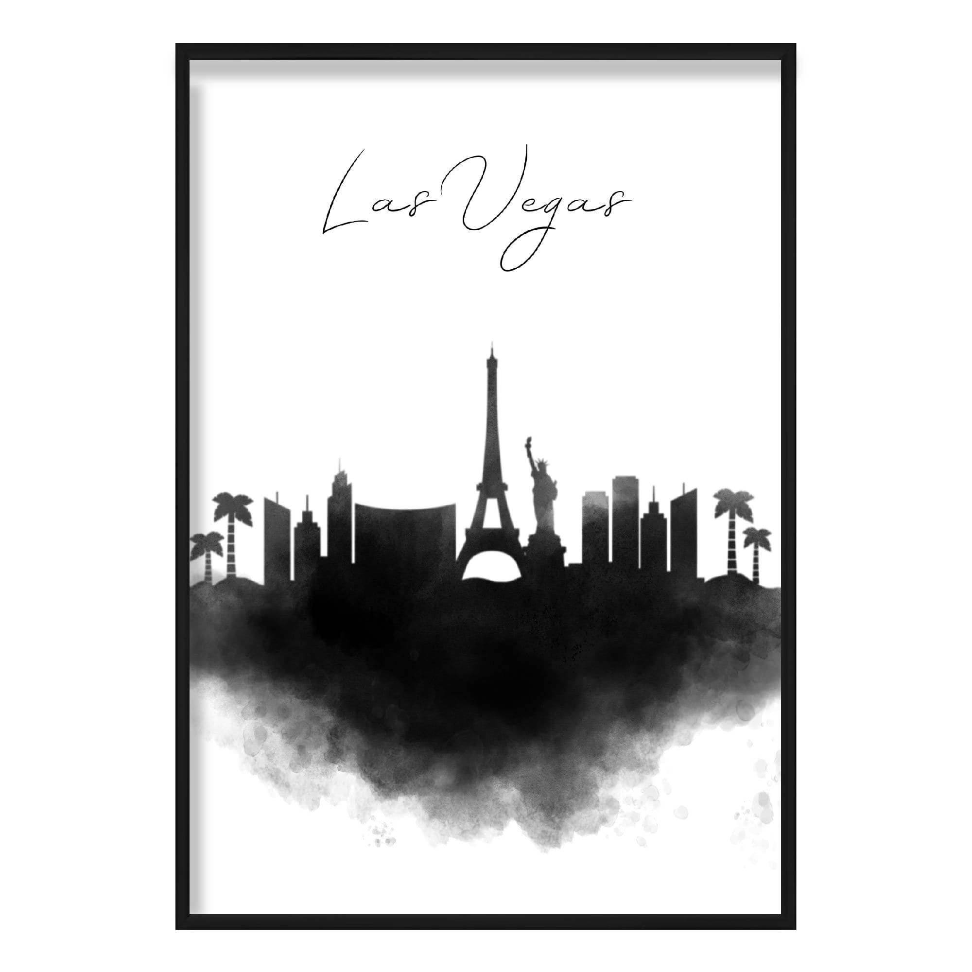 Las Vegas Watercolour Skyline Cityscape Print