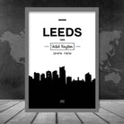 Leeds City Skyline Cityscape Print