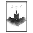 Liverpool Watercolour Skyline Cityscape Print