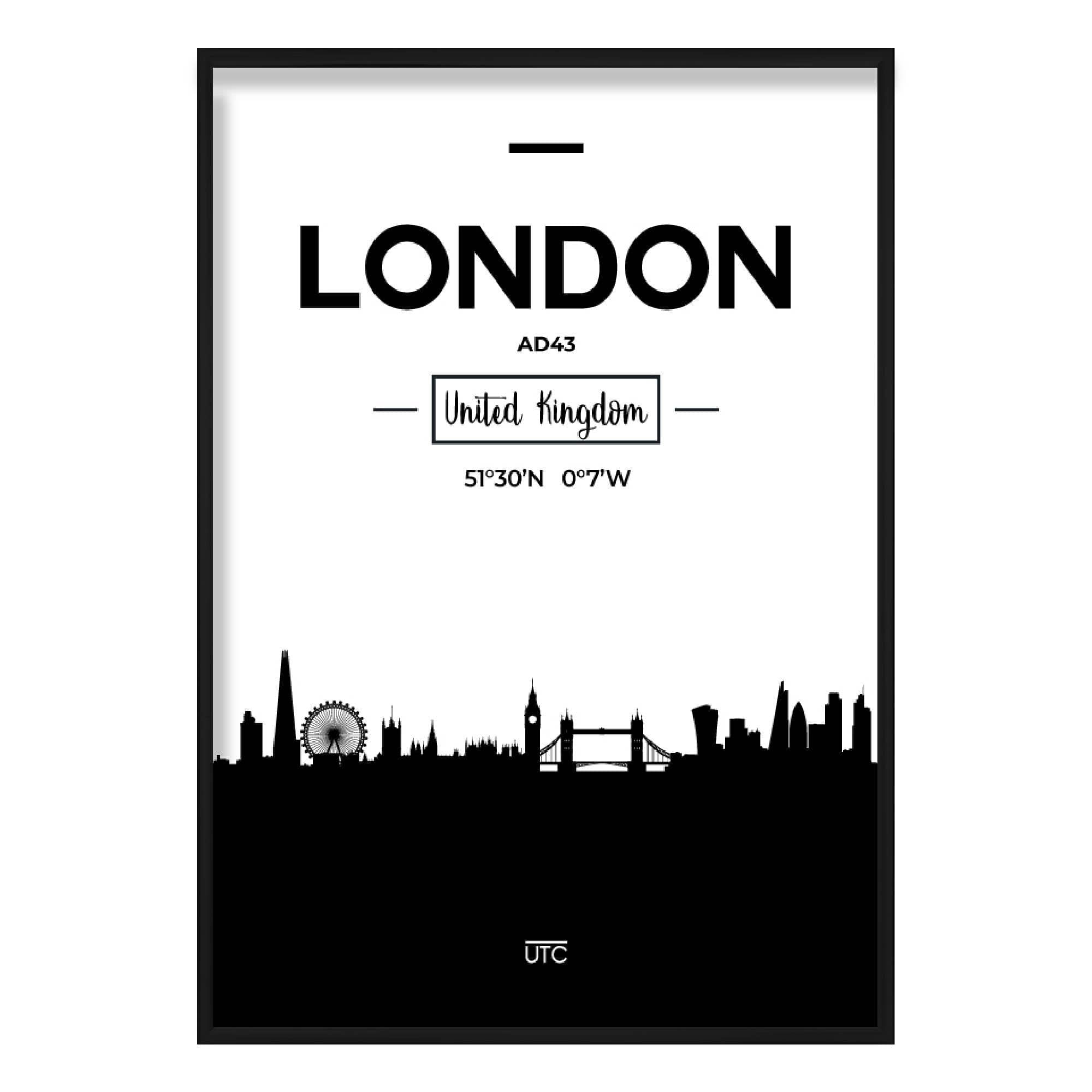 London City Skyline Cityscape Print