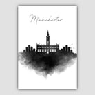 Manchester Watercolour Skyline Cityscape Print
