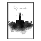 Marakesh Watercolour Skyline Cityscape Print