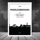 Middlesbrough City Skyline Cityscape Print