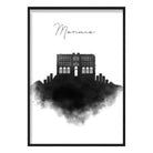Monaco Watercolour Skyline Cityscape Print