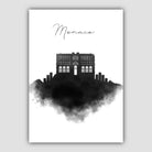 Monaco Watercolour Skyline Cityscape Print
