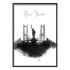 New York Watercolour Skyline Cityscape Print