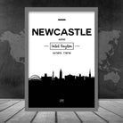 Newcastle City Skyline Cityscape Print