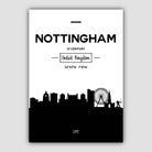 Nottingham City Skyline Cityscape Print