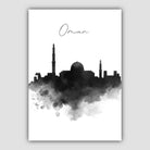 Oman Watercolour Skyline Cityscape Print