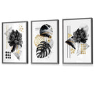 Abstract Black and Gold Botanical Wall Art Prints / Framed | Artze Wall Art UK
