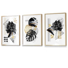 Abstract Black and Gold Botanical Wall Art Prints / Framed | Artze Wall Art UK