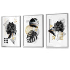 Abstract Black and Gold Botanical Wall Art Prints / Framed | Artze Wall Art UK