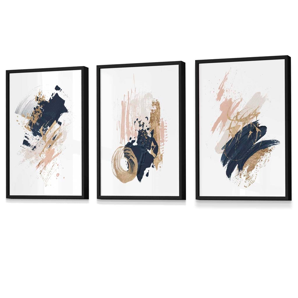 Flower Market Prints in Green, FRAMED Set of 3 with Flowers of London, Edinburgh, Dublin | Artze Wall Art UK