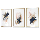 Flower Market Prints in Green, FRAMED Set of 3 with Flowers of London, Edinburgh, Dublin | Artze Wall Art UK