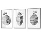 Grey Woodgrain Orange Strawberry Lemon Wall Art Prints / Framed | Artze Wall Art UK