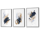Flower Market Prints in Green, FRAMED Set of 3 with Flowers of London, Edinburgh, Dublin | Artze Wall Art UK