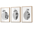 Grey Woodgrain Orange Strawberry Lemon Wall Art Prints / Framed | Artze Wall Art UK