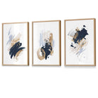 Flower Market Prints in Green, FRAMED Set of 3 with Flowers of London, Edinburgh, Dublin | Artze Wall Art UK