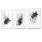 Flower Market Prints in Green, FRAMED Set of 3 with Flowers of London, Edinburgh, Dublin | Artze Wall Art UK