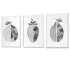 Grey Woodgrain Orange Strawberry Lemon Wall Art Prints / Framed | Artze Wall Art UK