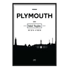 Plymouth City Skyline Cityscape Print