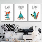 NURSERY Set of 3 Tribal Wall Art Quote Prints Dream Big