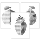 Grey Woodgrain Orange Strawberry Lemon Wall Art Prints / Framed | Artze Wall Art UK