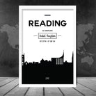 Reading City Skyline Cityscape Print