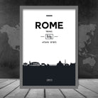Rome City Skyline Cityscape Print