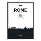 Rome City Skyline Cityscape Print