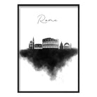 Rome Watercolour Skyline Cityscape Print