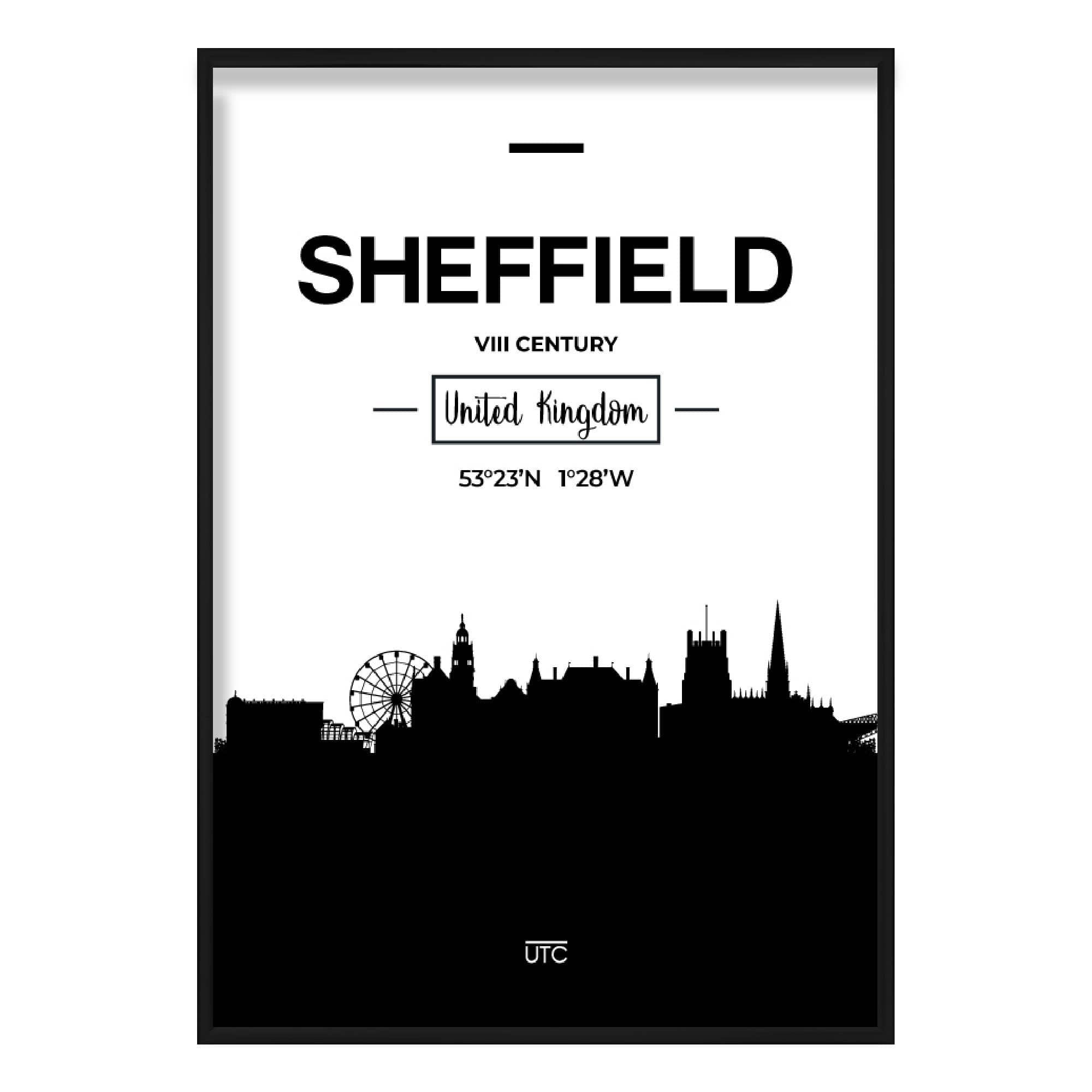 Sheffield City Skyline Cityscape Print