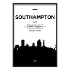 Southampton City Skyline Cityscape Print