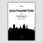 Southampton City Skyline Cityscape Print